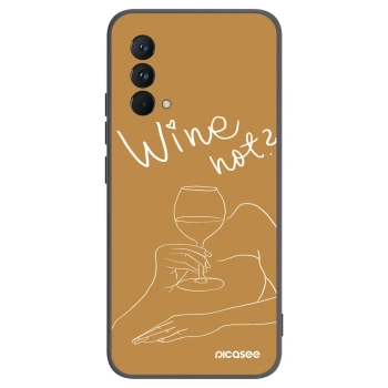 Picasee Realme GT Master Edition 5G Hülle - Schwarzes Silikon - Wine not