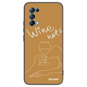 Picasee OPPO Reno 5 5G Hülle - Schwarzes Silikon - Wine not
