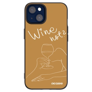 Picasee Apple iPhone 14 Hülle - Schwarzes Silikon - Wine not