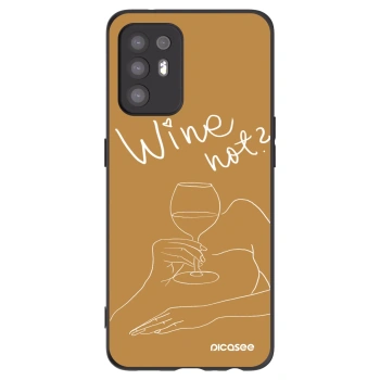 Picasee OPPO A94 5G Hülle - Schwarzes Silikon - Wine not
