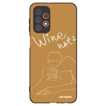 Picasee Samsung Galaxy A23 A235F 4G Hülle - Schwarzes Silikon - Wine not