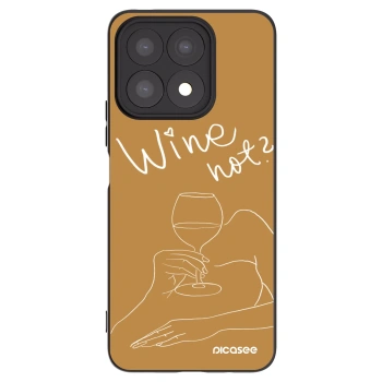 Picasee Honor X8a Hülle - Schwarzes Silikon - Wine not