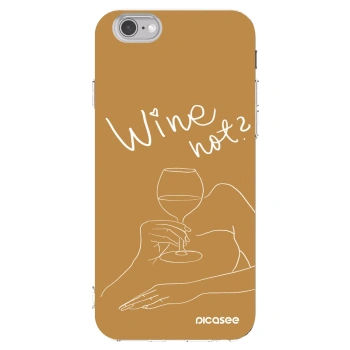 Picasee Apple iPhone 6/6S Hülle - Transparentes Silikon - Wine not