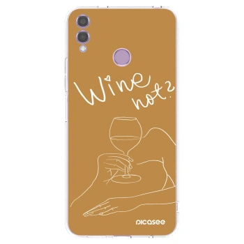 Picasee Honor 8X Hülle - Transparentes Silikon - Wine not