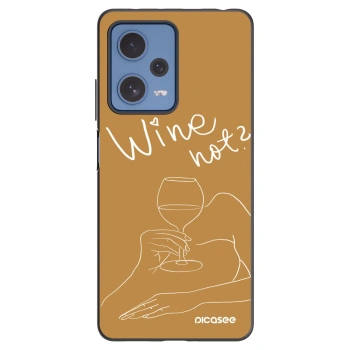 Picasee Xiaomi Redmi Note 12 Pro 5G Hülle - Schwarzes Silikon - Wine not