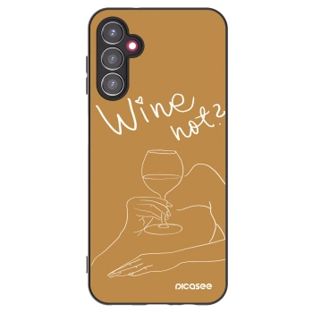 Picasee Samsung Galaxy A14 5G A146P Hülle - Schwarzes Silikon - Wine not