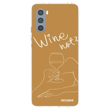 Picasee Motorola Moto G62 Hülle - Transparentes Silikon - Wine not