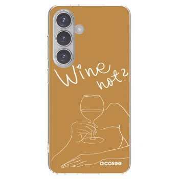 Picasee Samsung Galaxy S24 S921B 5G Hülle - Transparentes Silikon - Wine not