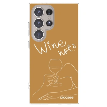 Picasee Samsung Galaxy S24 Ultra S928B 5G Hülle - Transparentes Silikon - Wine not