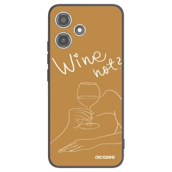 Picasee Xiaomi Redmi 12 5G Hülle - Schwarzes Silikon - Wine not