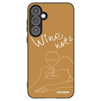 Picasee Samsung Galaxy A55 5G A556B Hülle - Schwarzes Silikon - Wine not