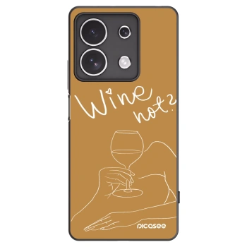 Picasee Xiaomi Redmi Note 13 4G Hülle - Schwarzes Silikon - Wine not