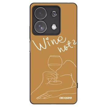 Picasee Xiaomi Redmi Note 13 Pro 4G Hülle - Schwarzes Silikon - Wine not