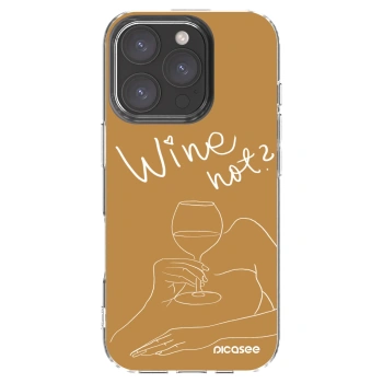 Picasee Apple iPhone 16 Pro Hülle - Transparentes Silikon - Wine not