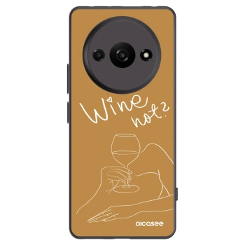 Picasee Xiaomi Redmi A3 Hülle - Schwarzes Silikon - Wine not