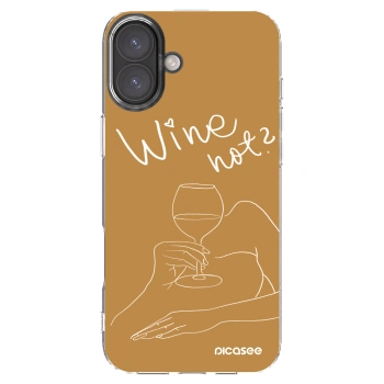Picasee Apple iPhone 16 Plus Hülle - Transparentes Silikon - Wine not