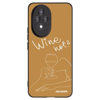 Picasee Honor 200 Pro 5G Hülle - Schwarzes Silikon - Wine not