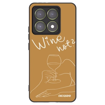 Picasee Xiaomi 14T Hülle - Schwarzes Silikon - Wine not