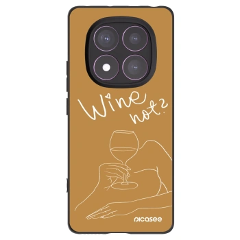 Picasee Xiaomi Redmi Note 14 Pro 4G Hülle - Schwarzes Silikon - Wine not