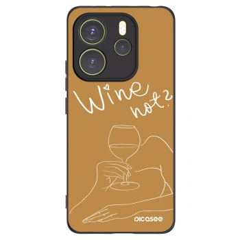 Picasee Xiaomi Redmi Note 14 4G Hülle - Schwarzes Silikon - Wine not