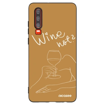 Picasee Huawei P30 Hülle - Schwarzes Silikon - Wine not