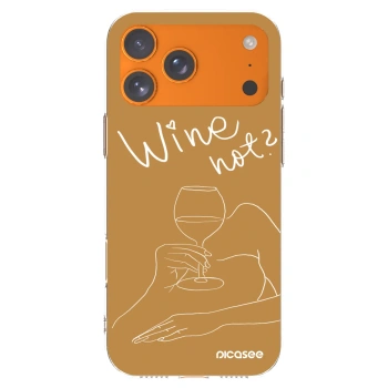 Picasee Apple iPhone 17 Pro Max Hülle - Transparentes Silikon - Wine not
