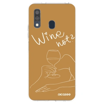 Picasee Samsung Galaxy A40 A405F Hülle - Transparentes Silikon - Wine not