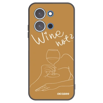 Picasee Xiaomi Redmi 15C 4G Hülle - Schwarzes Silikon - Wine not