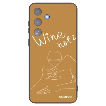 Picasee Samsung Galaxy S25 FE 5G Hülle - Schwarzes Silikon - Wine not