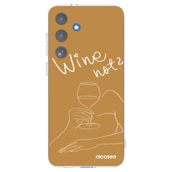 Picasee Samsung Galaxy S25 FE 5G Hülle - Transparentes Silikon - Wine not