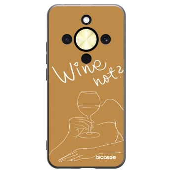 Picasee Honor Magic8 Lite 5G Hülle - Schwarzes Silikon - Wine not