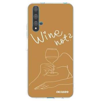 Picasee Huawei Nova 5T Hülle - Transparentes Silikon - Wine not