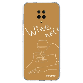 Picasee Xiaomi Redmi Note 9 Pro Hülle - Transparentes Silikon - Wine not