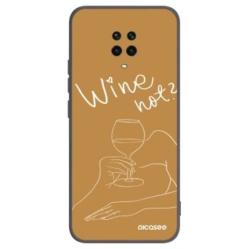 Picasee Xiaomi Redmi Note 9 Pro Hülle - Schwarzes Silikon - Wine not