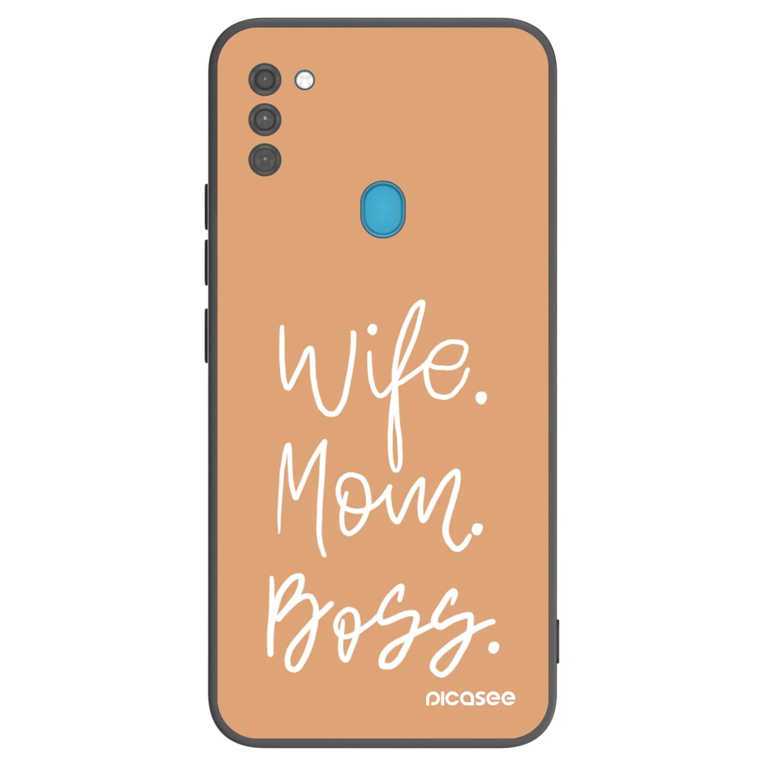 Picasee Samsung Galaxy M11 Hülle - Schwarzes Silikon - Boss Mama