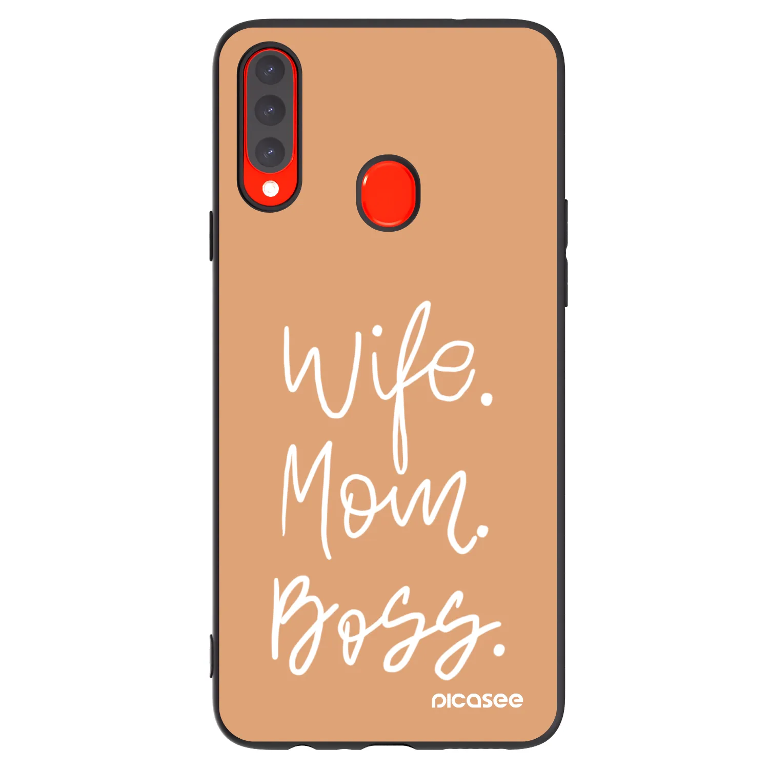 Picasee Samsung Galaxy A20s Hülle - Schwarzes Silikon - Boss Mama