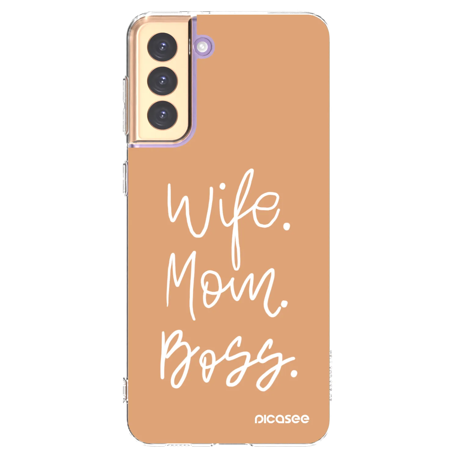 Picasee Samsung Galaxy S21+ 5G G996F Hülle - Transparentes Silikon - Boss Mama