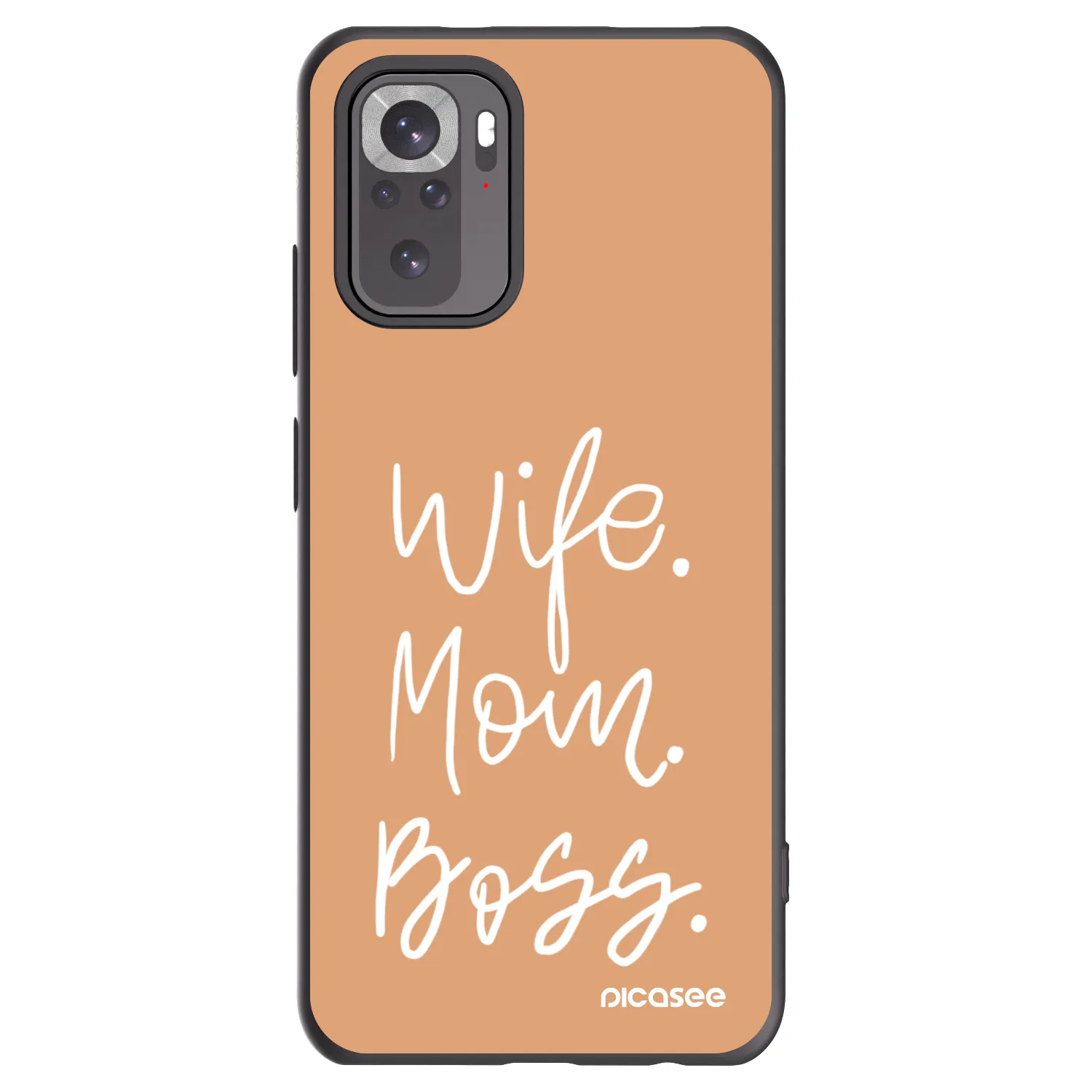 Picasee Xiaomi Redmi Note 10 Hülle - Schwarzes Silikon - Boss Mama
