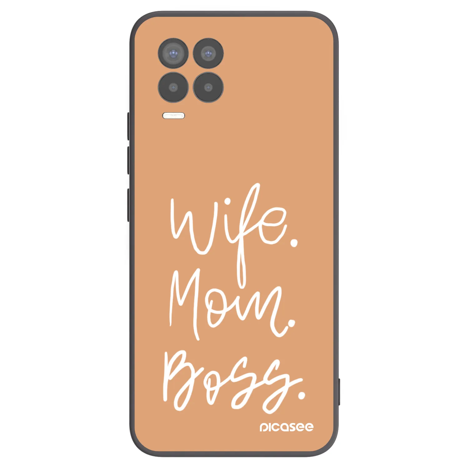 Picasee Realme 8 Pro Hülle - Schwarzes Silikon - Boss Mama