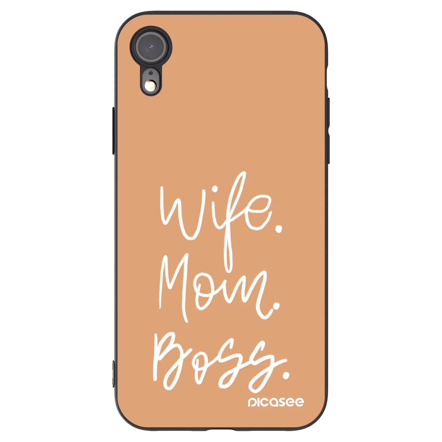Picasee Apple iPhone XR Hülle - Schwarzes Silikon - Boss Mama