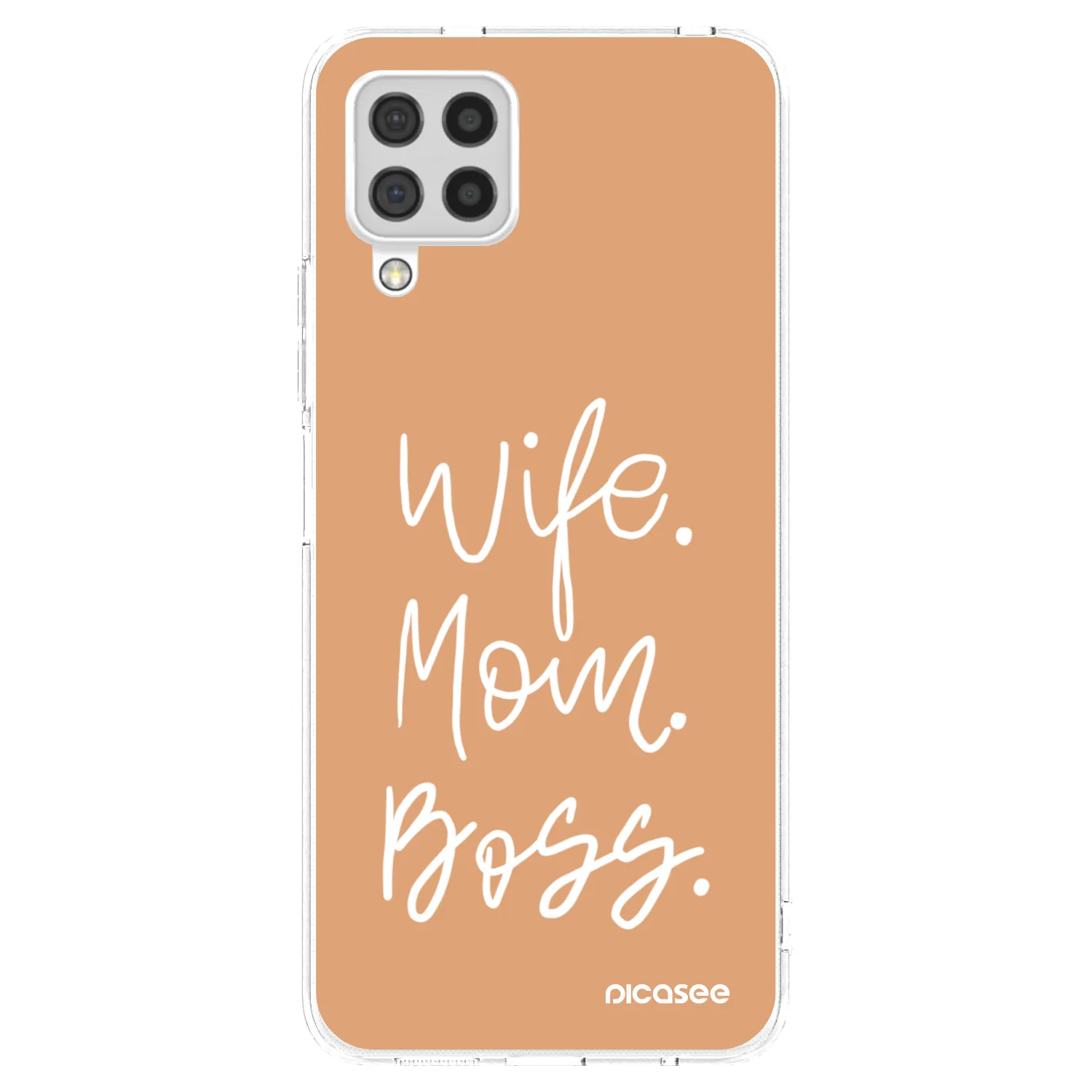 Picasee Samsung Galaxy A22 A225F 4G Hülle - Transparentes Silikon - Boss Mama