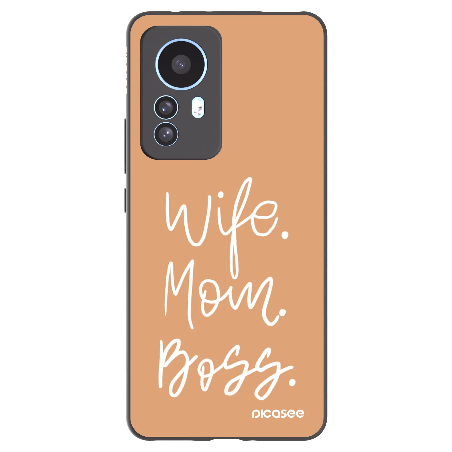 Picasee Xiaomi 12T Pro Hülle - Schwarzes Silikon - Boss Mama