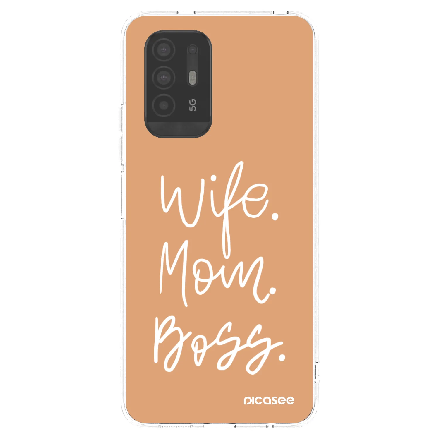 Picasee OPPO A94 5G Hülle - Transparentes Silikon - Boss Mama