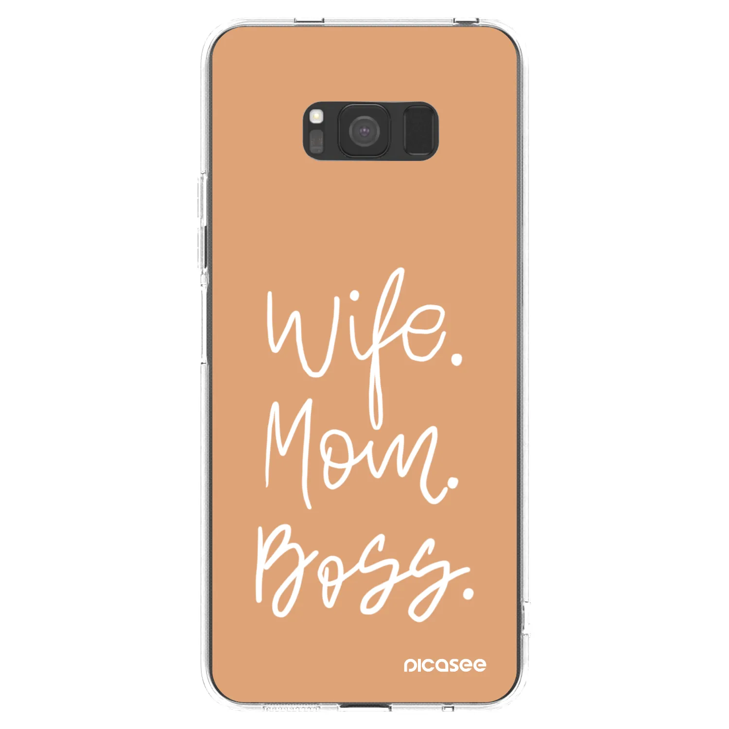 Picasee Samsung Galaxy S8 G950F Hülle - Transparentes Silikon - Boss Mama