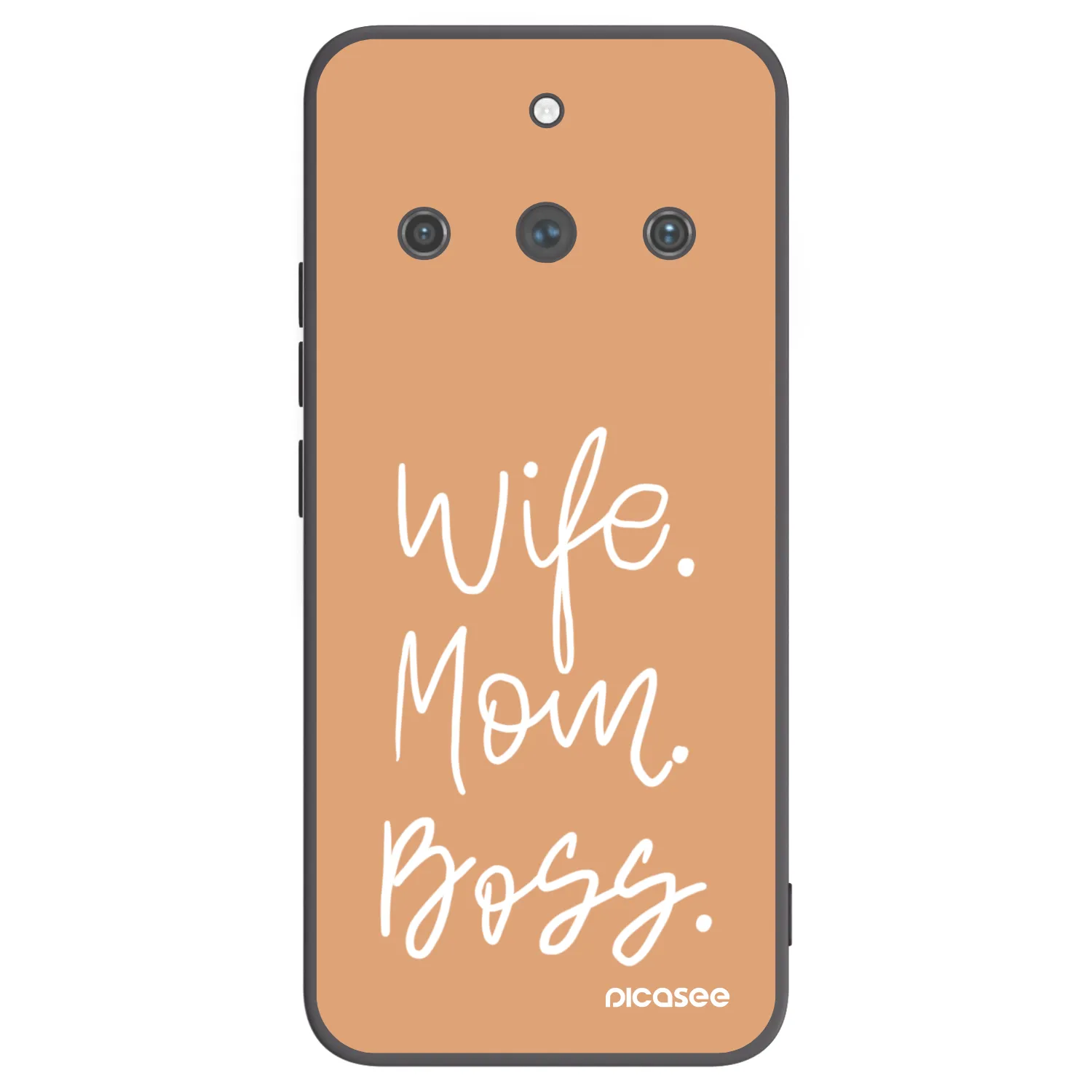 Picasee Realme 11 Pro+ Hülle - Schwarzes Silikon - Boss Mama