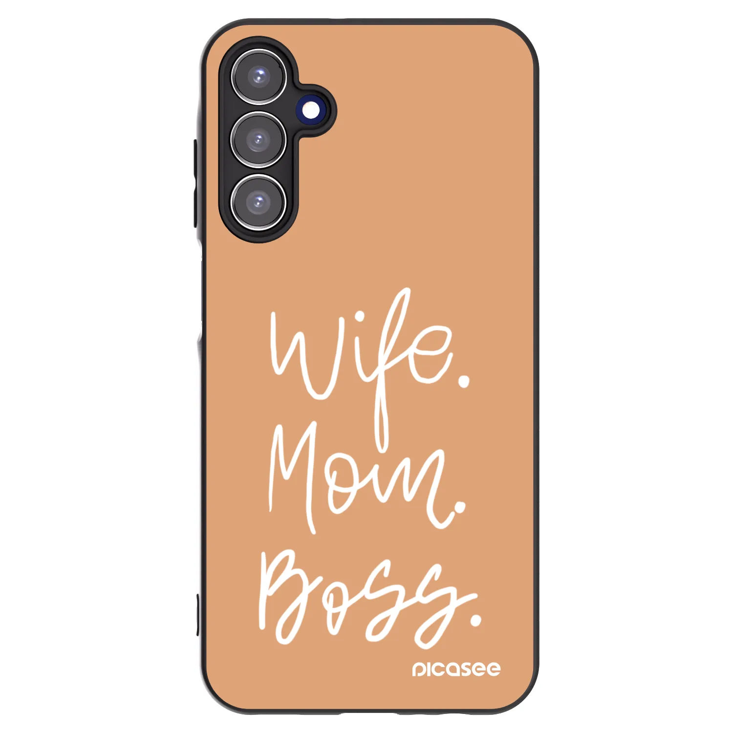 Picasee Samsung Galaxy A15 A155F 4G Hülle - Schwarzes Silikon - Boss Mama