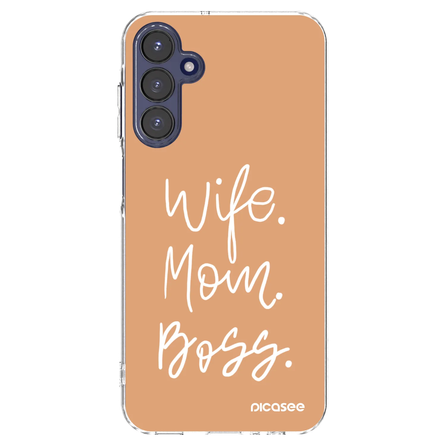 Picasee Samsung Galaxy A15 A155F 4G Hülle - Transparentes Silikon - Boss Mama