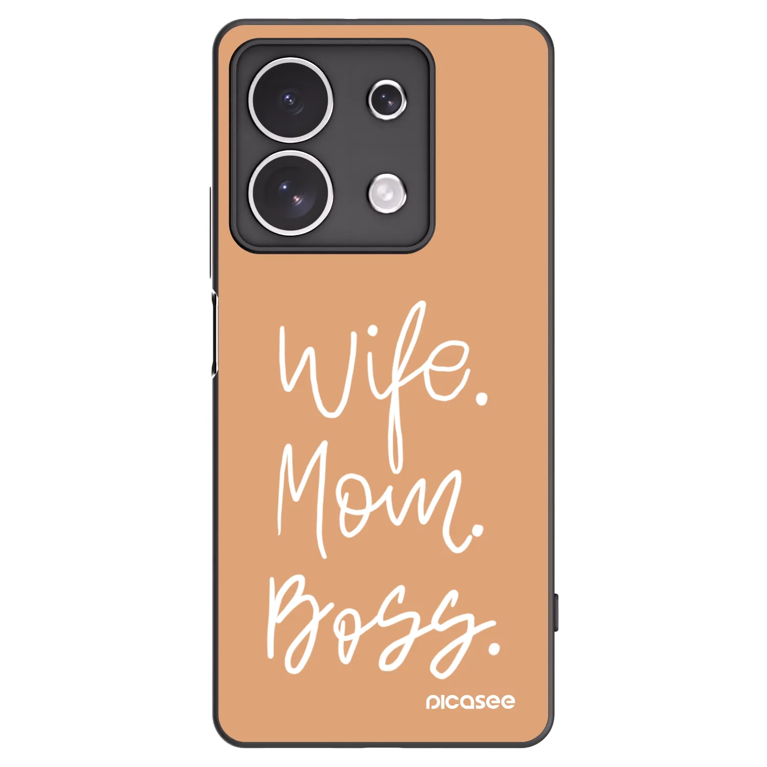 Picasee Xiaomi Redmi Note 13 4G Hülle - Schwarzes Silikon - Boss Mama