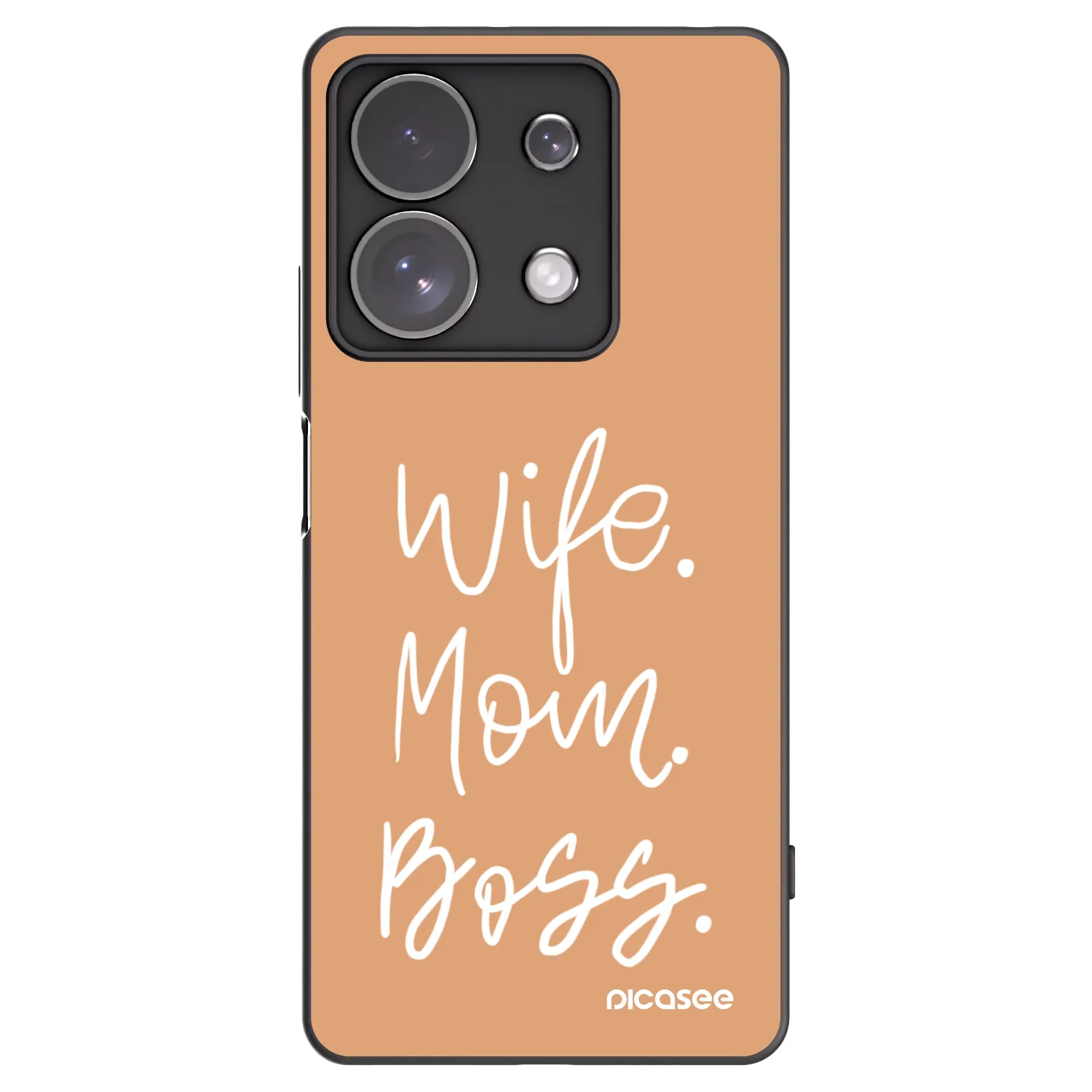 Picasee Xiaomi Redmi Note 13 Pro 4G Hülle - Schwarzes Silikon - Boss Mama