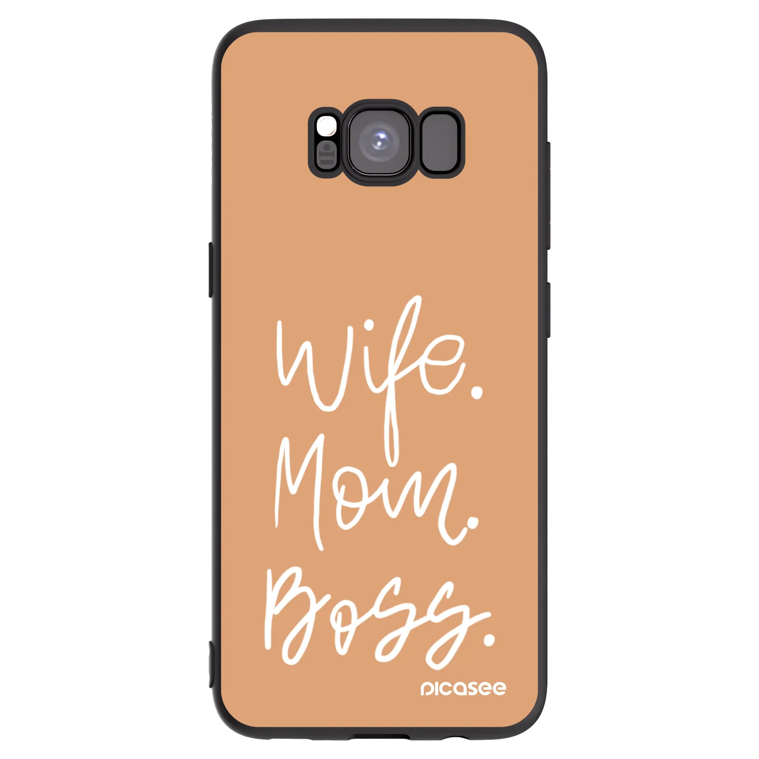 Picasee Samsung Galaxy S8 G950F Hülle - Schwarzes Silikon - Boss Mama